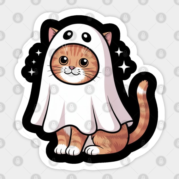 Halloween-Cat Sticker by Creatifly Graphic Tees